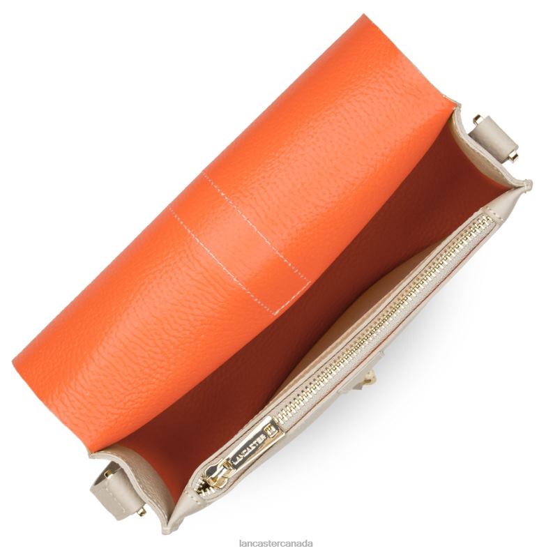 Women Shoulder Bag Foulonne Double Hook 4J6H3789 Bag Beige-In-Orange Lancaster Paris