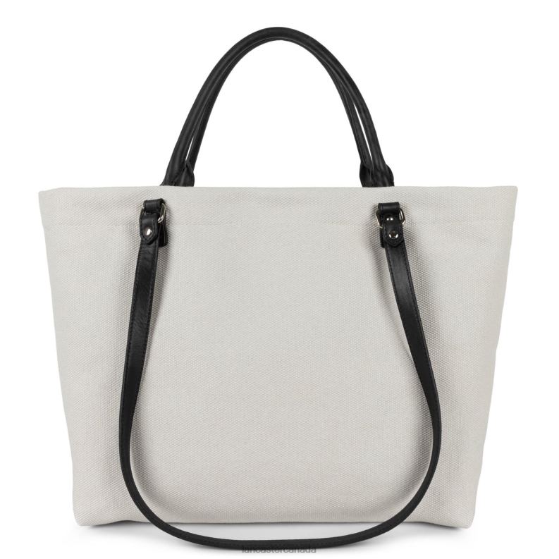 Women Extra Large Tote Bag Canvas Conscious 4J6H4484 Bag Gris Clair Lancaster Paris