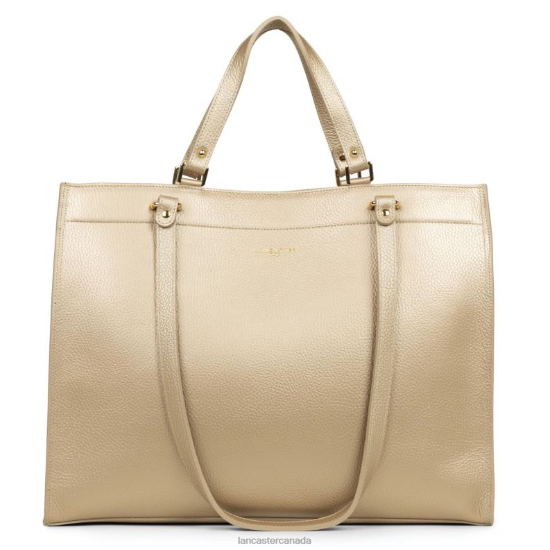 Women Extra Large Tote Bag Foulonne Double 4J6H4522 Bag Champagne-In-Nude Lancaster Paris