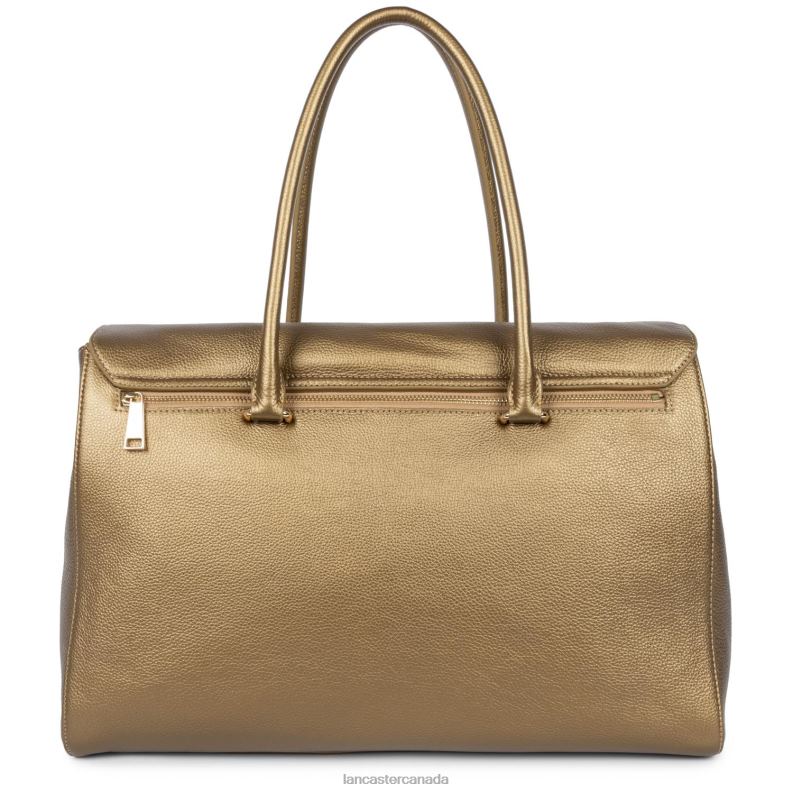 Women Extra Large Tote Bag Foulonne Milano 4J6H2684 Bag Gold Antic Lancaster Paris