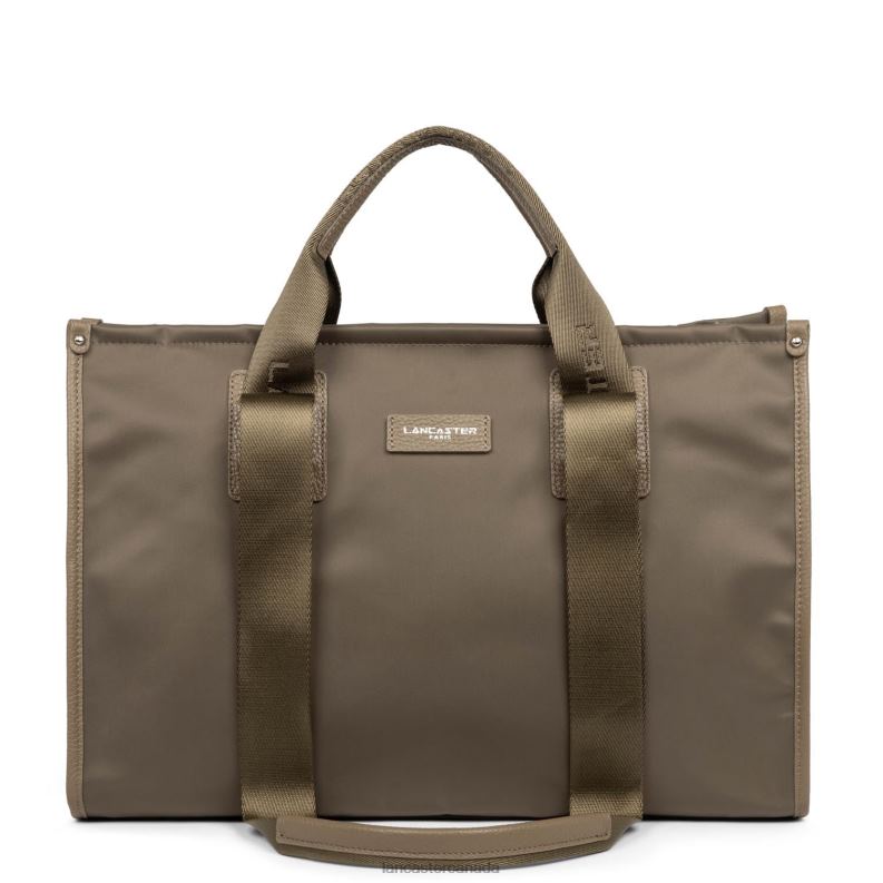 Women Large Tote Bag Basic Faculty 4J6H4479 Bag Taupe Lancaster Paris