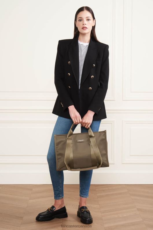 Women Large Tote Bag Basic Faculty 4J6H4479 Bag Taupe Lancaster Paris