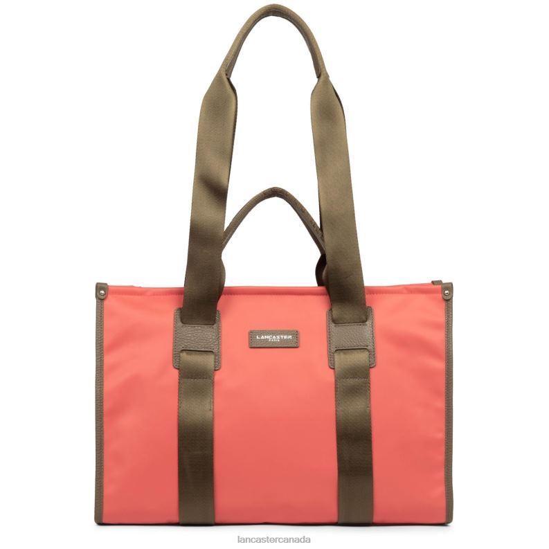 Women Large Tote Bag Basic Faculty 4J6H4480 Bag Blush Lancaster Paris