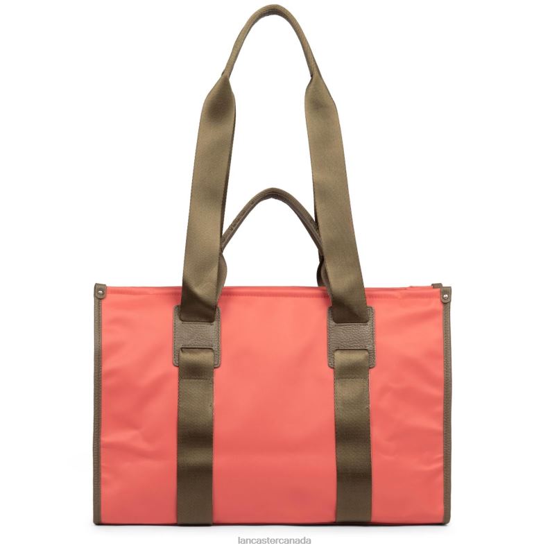 Women Large Tote Bag Basic Faculty 4J6H4480 Bag Blush Lancaster Paris