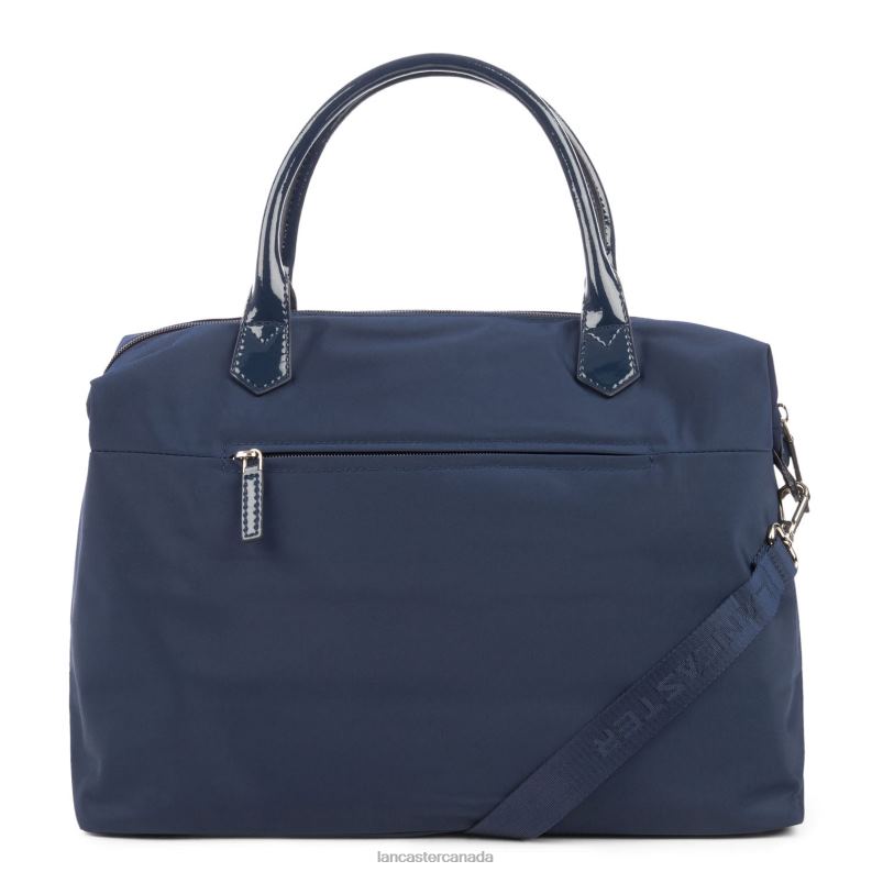 Women Large Tote Bag Basic Verni 4J6H3056 Bag Bleu Fonce Lancaster Paris