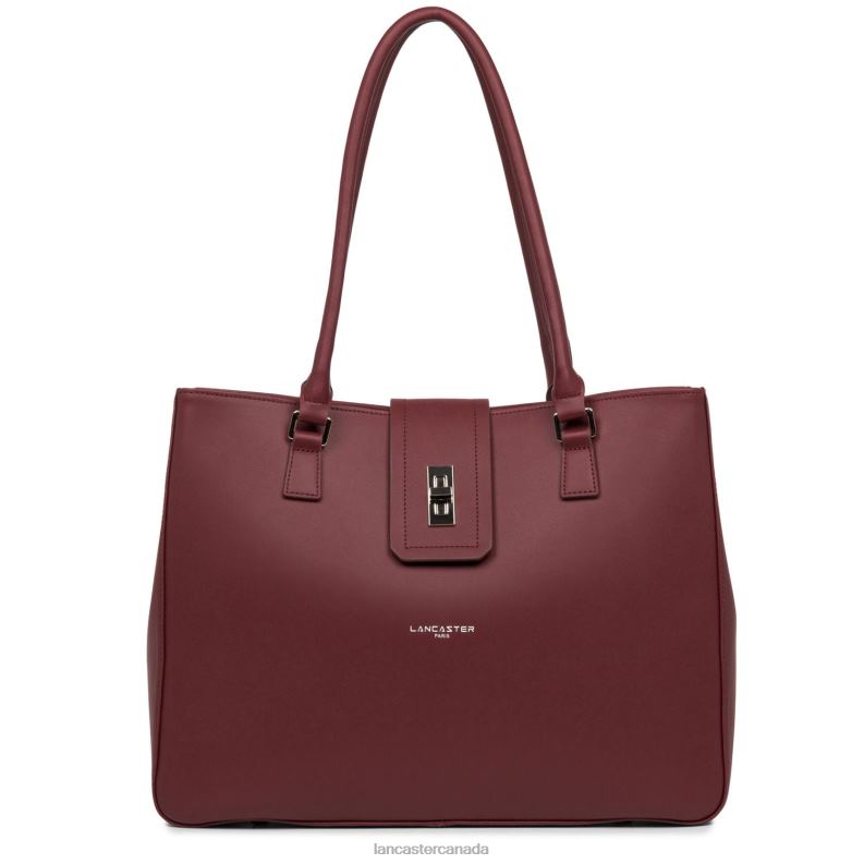 Women Large Tote Bag City Mae 4J6H4430 Bag Betterave Lancaster Paris