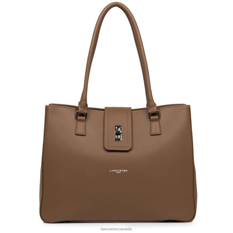 Women Large Tote Bag City Mae 4J6H4432 Bag Vison Lancaster Paris