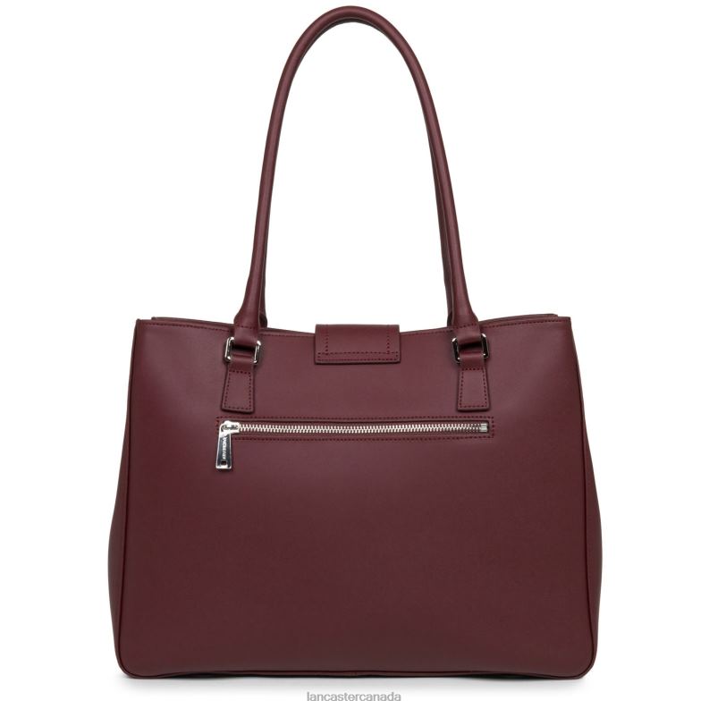 Women Large Tote Bag City Mae 4J6H4434 Bag Pourpre Lancaster Paris