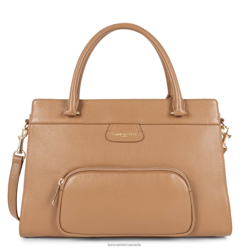 Women Large Tote Bag Dune 4J6H4498 Bag Camel Lancaster Paris