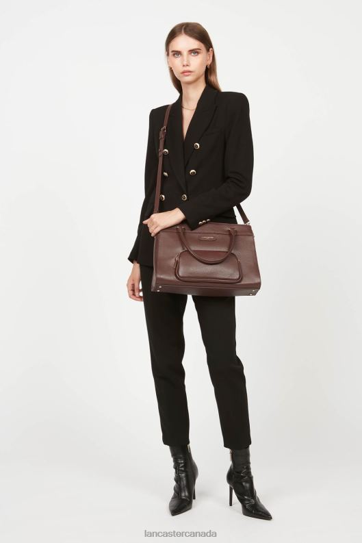 Women Large Tote Bag Dune 4J6H4499 Bag Chataigne Lancaster Paris