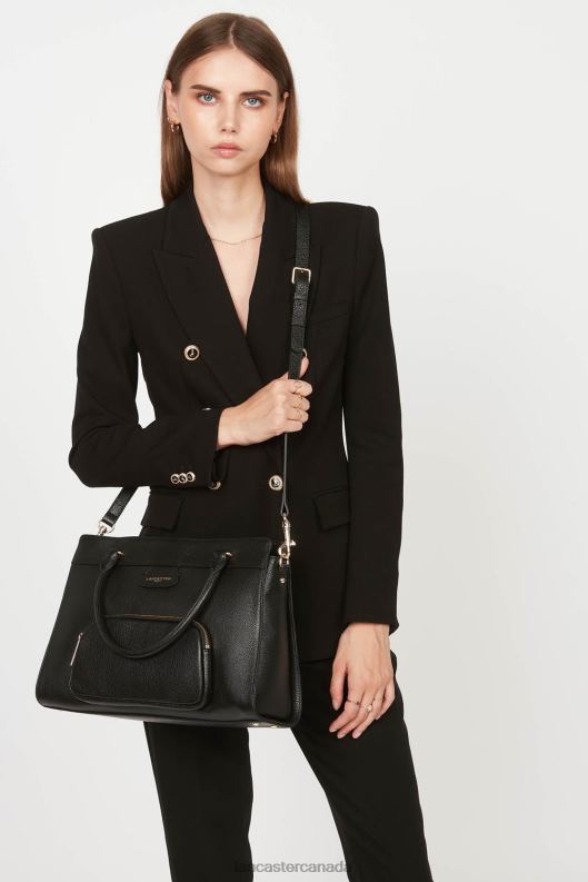 Women Large Tote Bag Dune 4J6H4501 Bag Noir Lancaster Paris