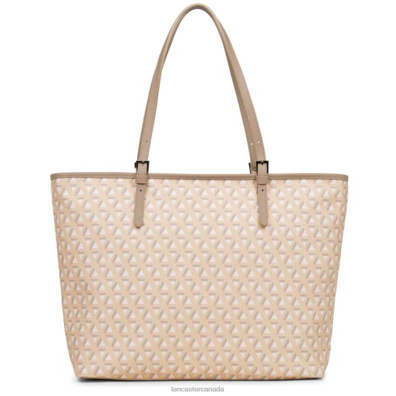 Women Large Tote Bag Ikon 4J6H2517 Bag Beige Lancaster Paris