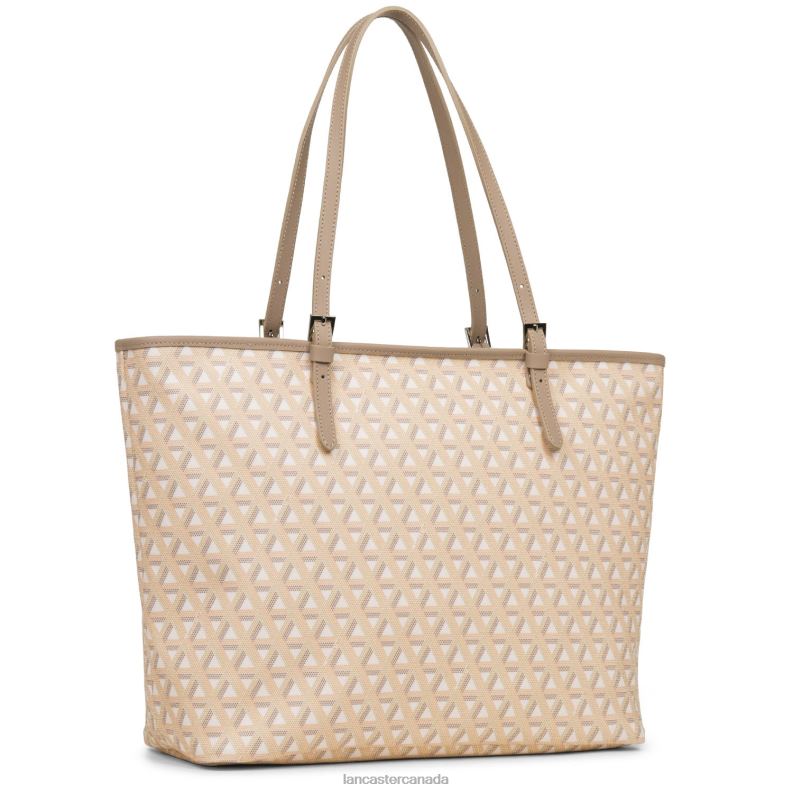 Women Large Tote Bag Ikon 4J6H2517 Bag Beige Lancaster Paris