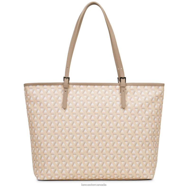 Women Large Tote Bag Ikon 4J6H2517 Bag Beige Lancaster Paris