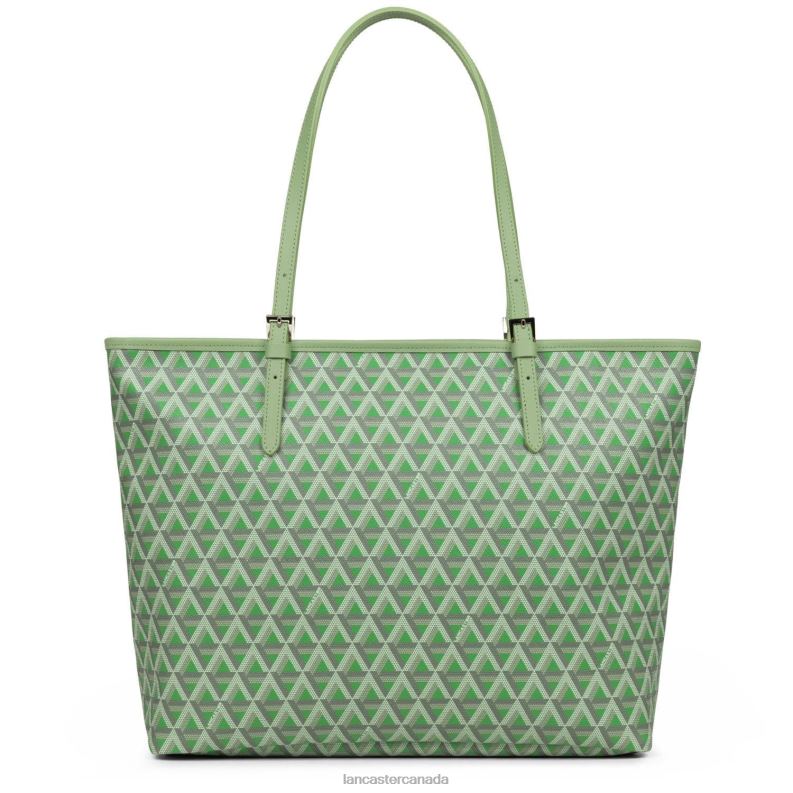 Women Large Tote Bag Ikon 4J6H2519 Bag Vert Lancaster Paris