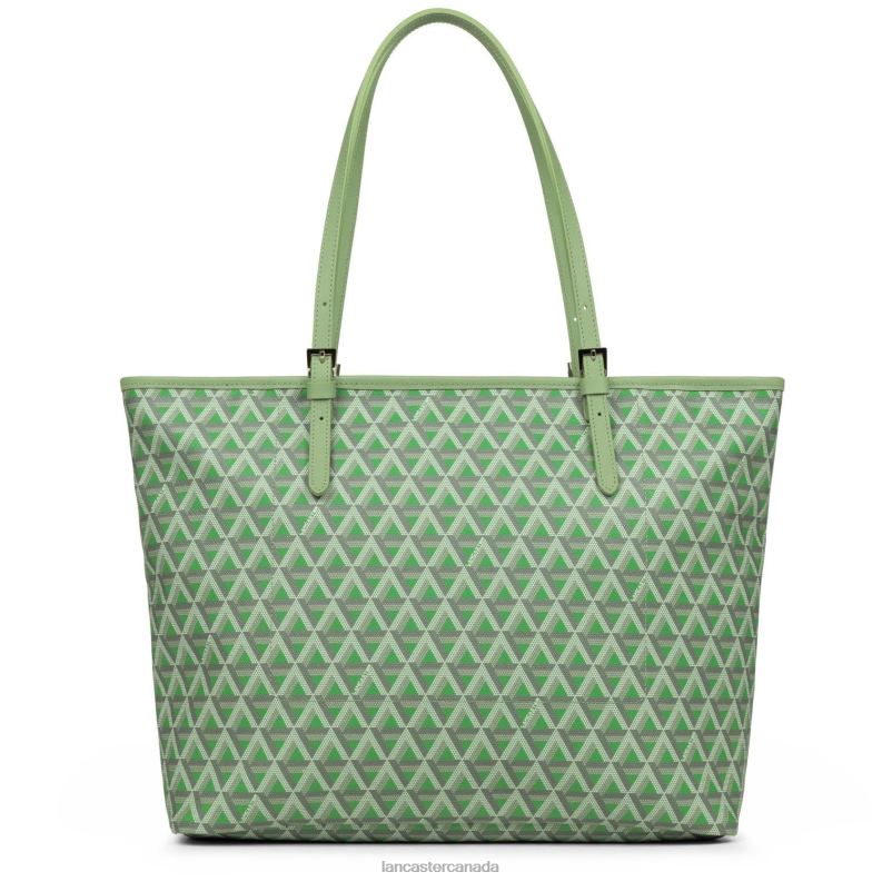 Women Large Tote Bag Ikon 4J6H2519 Bag Vert Lancaster Paris