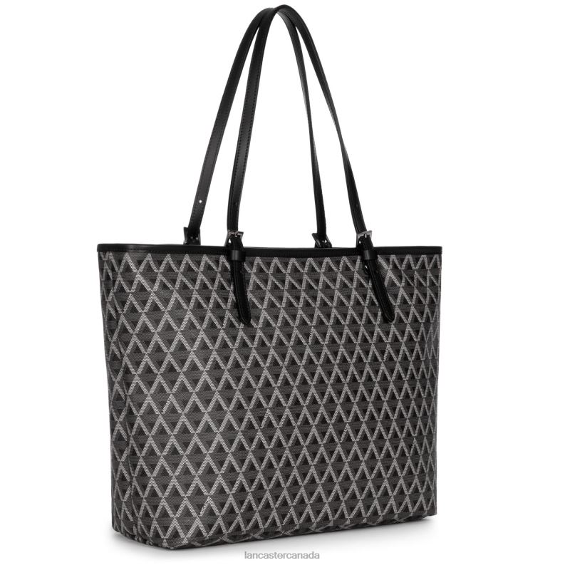 Women Large Tote Bag Ikon 4J6H2521 Bag Noir Lancaster Paris