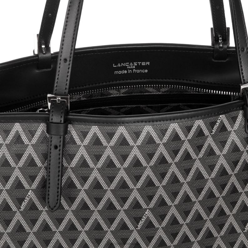 Women Large Tote Bag Ikon 4J6H2521 Bag Noir Lancaster Paris