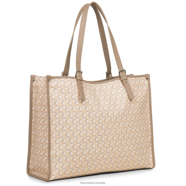 Women Large Tote Bag Ikon 4J6H3878 Bag Beige Lancaster Paris