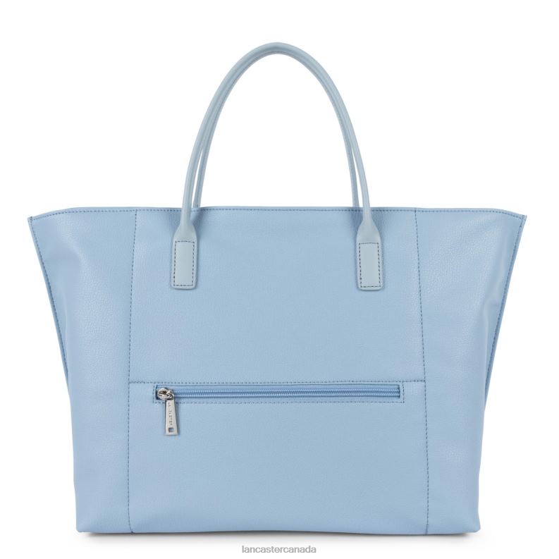 Women Large Tote Bag Maya Lightweight 4J6H722 Bag Bleu Ciel-Ivoire-Bleu Cendre Lancaster Paris