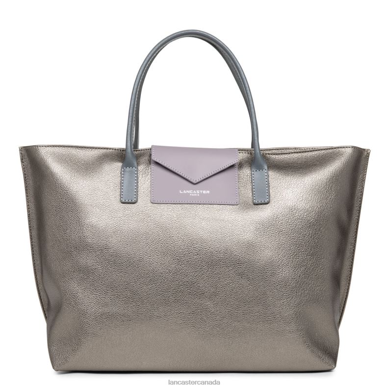 Women Large Tote Bag Maya Lightweight 4J6H731 Bag Etain-Mauve-Gris Lancaster Paris