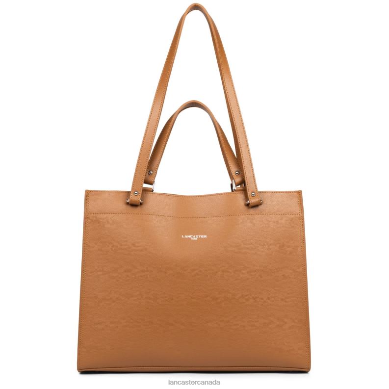 Women Large Tote Bag Sierra 4J6H4465 Bag Camel Lancaster Paris