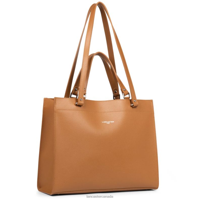 Women Large Tote Bag Sierra 4J6H4465 Bag Camel Lancaster Paris