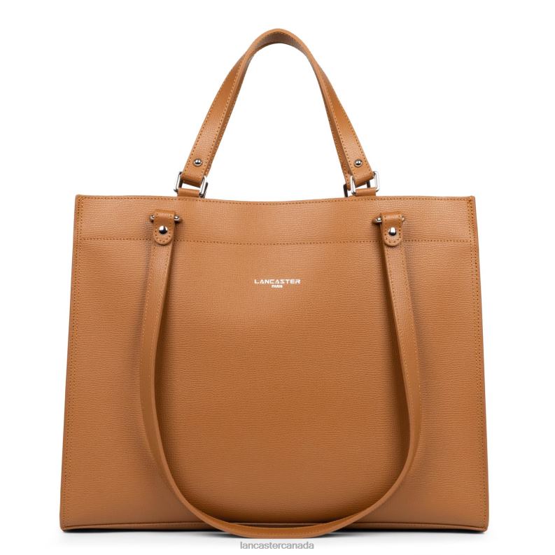Women Large Tote Bag Sierra 4J6H4465 Bag Camel Lancaster Paris