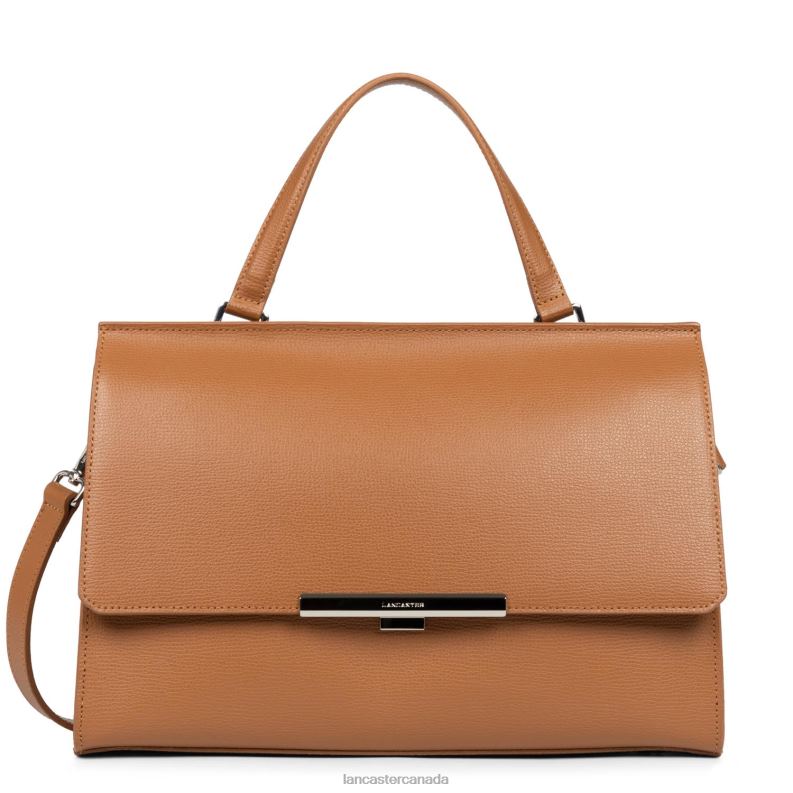 Women Large Tote Bag Sierra 4J6H4468 Bag Camel Lancaster Paris