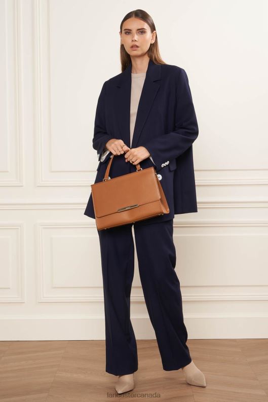 Women Large Tote Bag Sierra 4J6H4468 Bag Camel Lancaster Paris