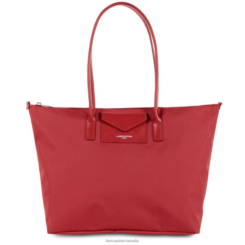 Women Large Tote Bag Smart Kba 4J6H628 Bag Rouge Lancaster Paris