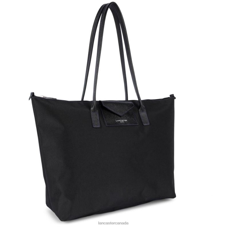 Women Large Tote Bag Smart Kba 4J6H638 Bag Noir-Violet Lancaster Paris