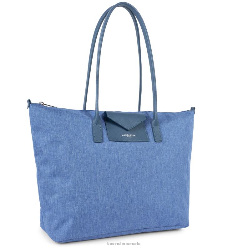 Women Large Tote Bag Smart Kba 4J6H640 Bag Bleu Stone Lancaster Paris