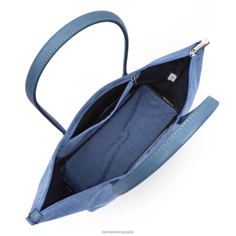 Women Large Tote Bag Smart Kba 4J6H640 Bag Bleu Stone Lancaster Paris