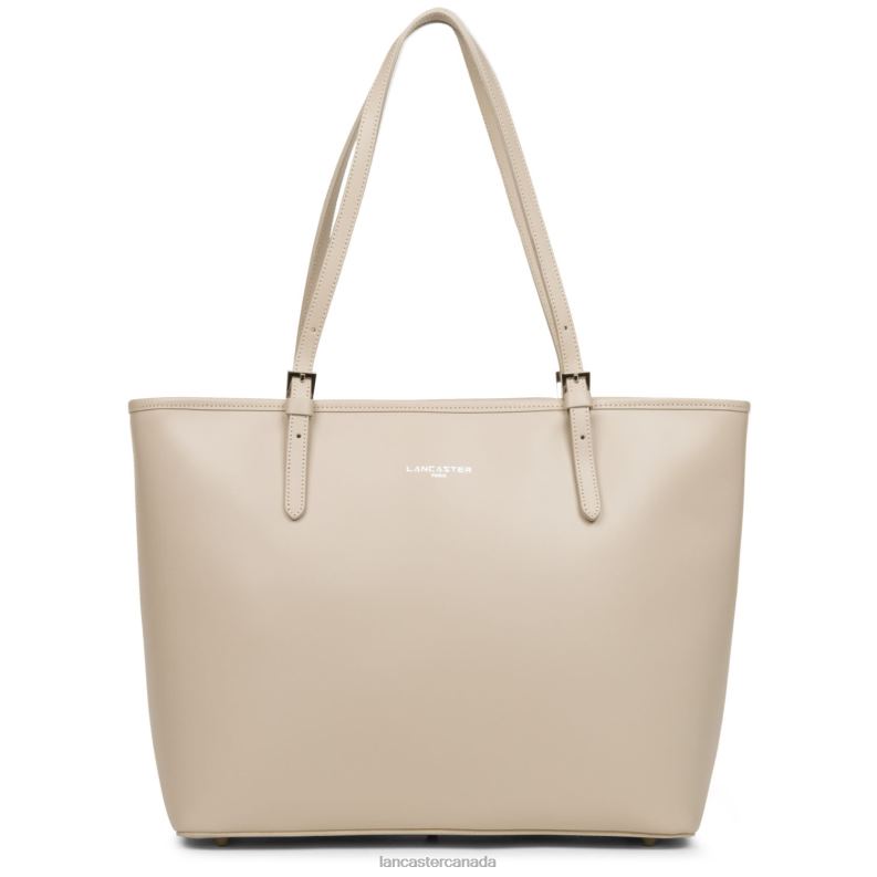 Women Large Tote Bag Smooth 4J6H3128 Bag Galet Rose Lancaster Paris