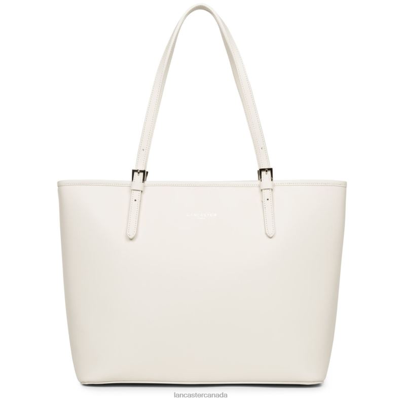 Women Large Tote Bag Smooth 4J6H3130 Bag Ecru Lancaster Paris