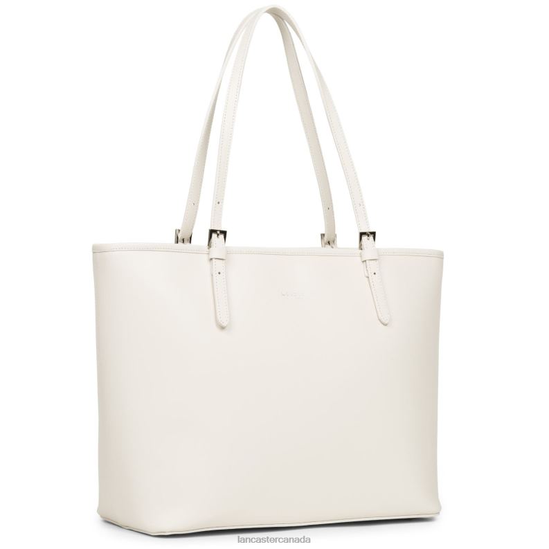 Women Large Tote Bag Smooth 4J6H3130 Bag Ecru Lancaster Paris