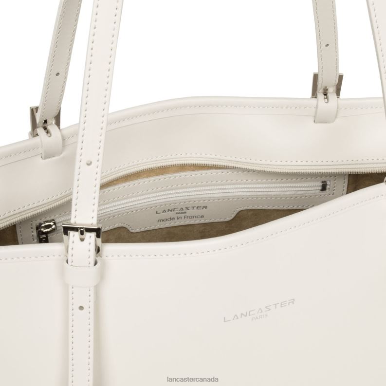 Women Large Tote Bag Smooth 4J6H3130 Bag Ecru Lancaster Paris
