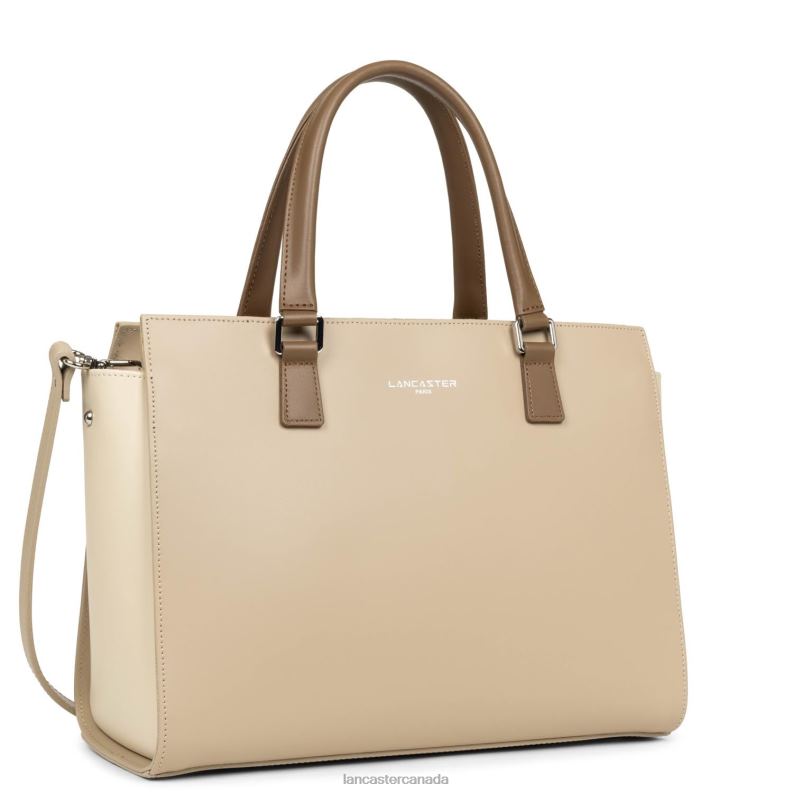 Women Large Tote Bag Smooth 4J6H3141 Bag Nude-Nude Clair-Vison Lancaster Paris