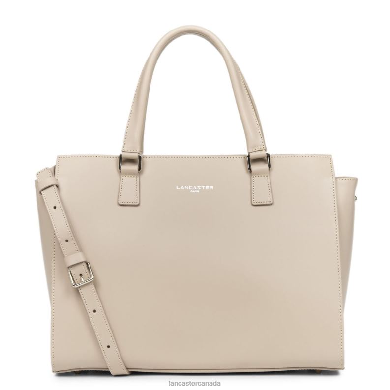 Women Large Tote Bag Smooth 4J6H3145 Bag Galet Rose Lancaster Paris