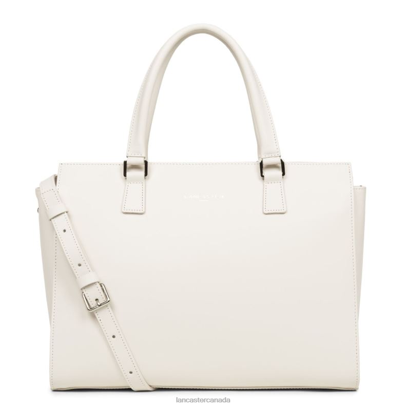 Women Large Tote Bag Smooth 4J6H3147 Bag Ecru Lancaster Paris