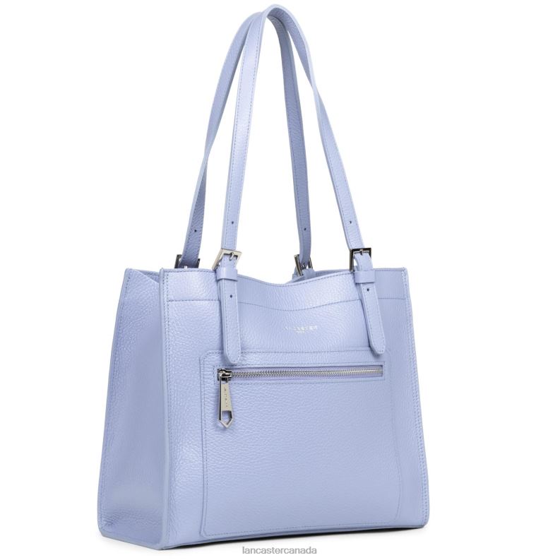 Women M Tote Bag Foulonne Double 4J6H2883 Bag Lavande-In-Ecru Lancaster Paris