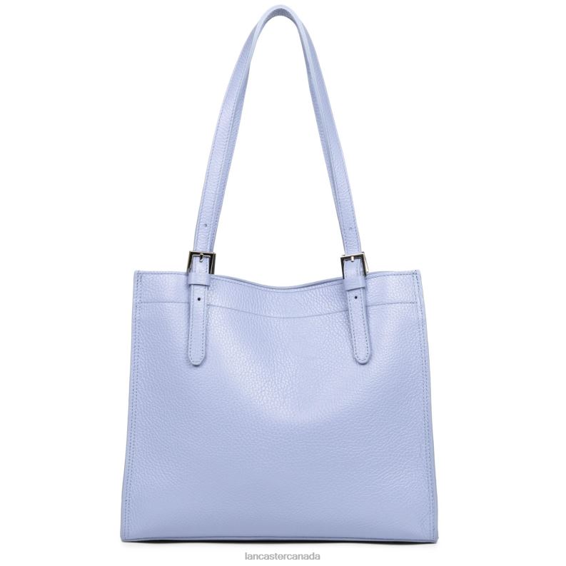 Women M Tote Bag Foulonne Double 4J6H2883 Bag Lavande-In-Ecru Lancaster Paris