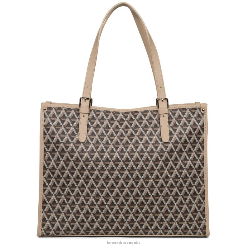 Women M Tote Bag Ikon 4J6H3870 Bag Marron-Nude Lancaster Paris