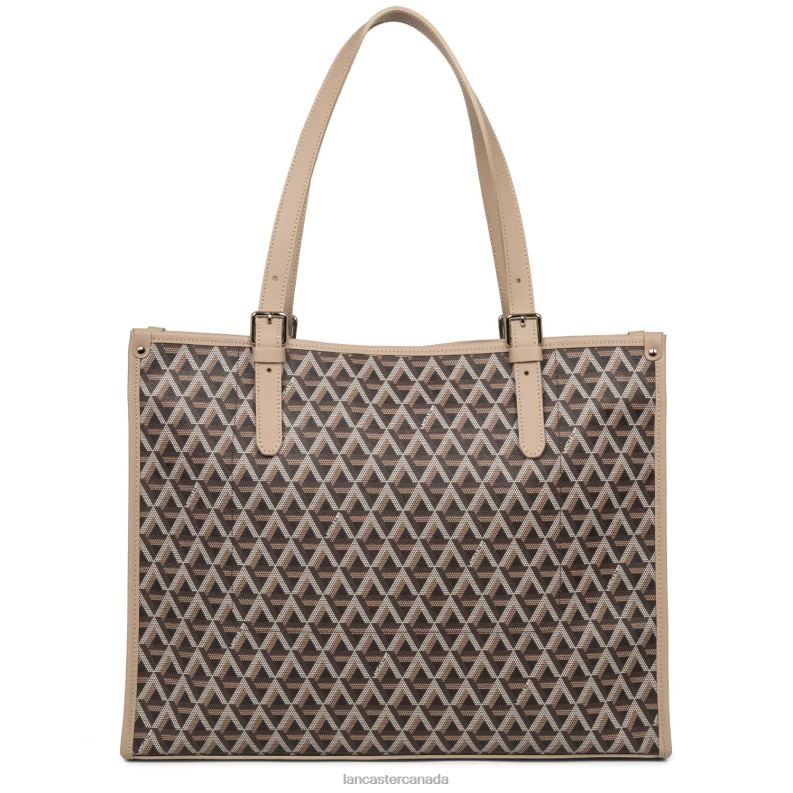 Women M Tote Bag Ikon 4J6H3870 Bag Marron-Nude Lancaster Paris