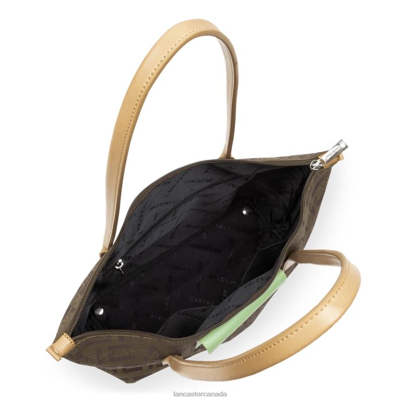 Women M Tote Bag Logo Kba 4J6H4511 Bag Marron-Naturel-Jade Lancaster Paris