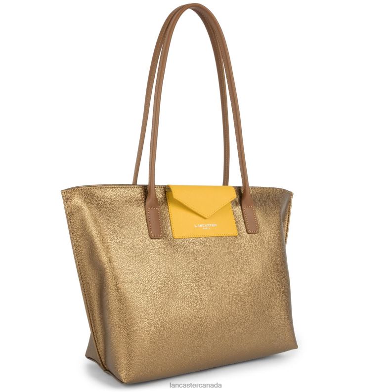 Women M Tote Bag Maya 4J6H2838 Bag Bronze-Jaune-Camel Lancaster Paris