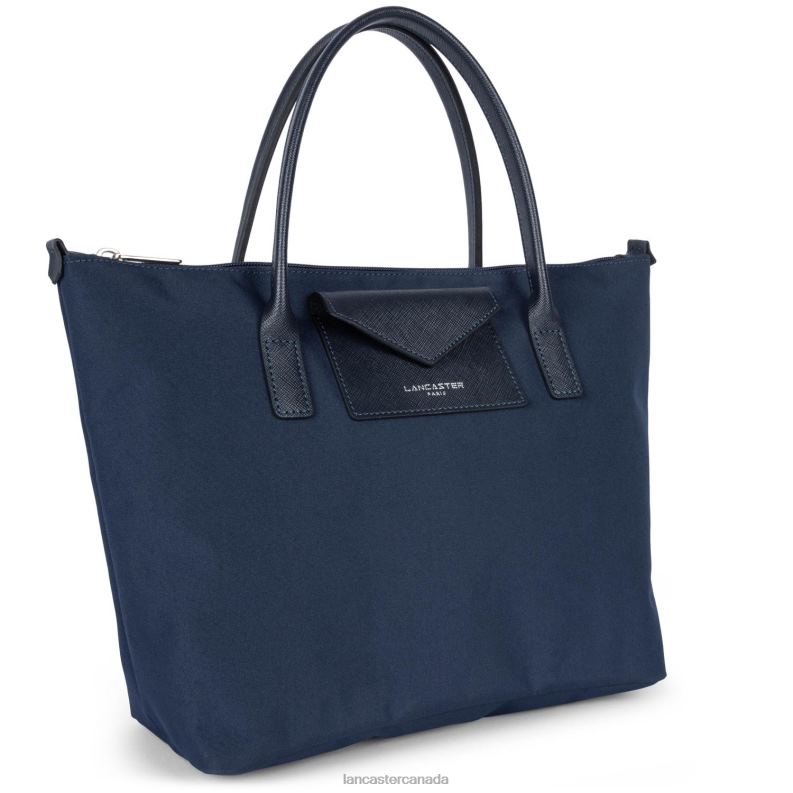 Women M Tote Bag Smart KBA New 4J6H2701 Bag Bleu Fonce-Bleu Paon Lancaster Paris