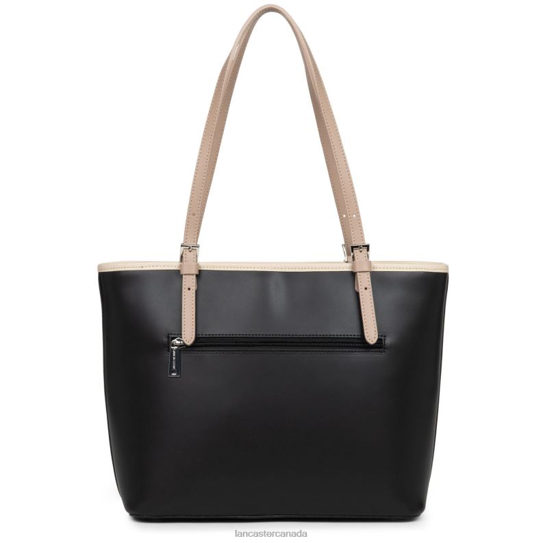 Women M Tote Bag Smooth 4J6H3104 Bag Noir-Nude Clair-Nude Fonce Lancaster Paris