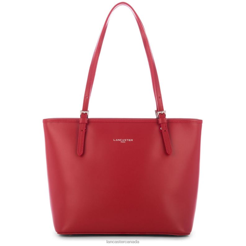 Women M Tote Bag Smooth 4J6H3107 Bag Rouge Lancaster Paris